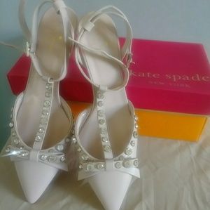 New Kate Spade Juliana T-Straps in Blush